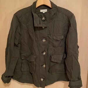 LOFT Dark Olive Utility Jacket